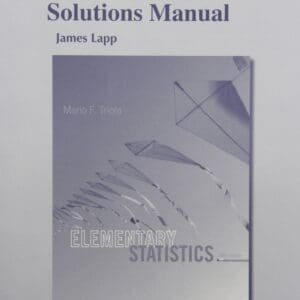 Student’s Solutions Manual for Elementary Statistics [Paperback] Lapp, James